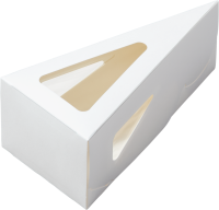 Коробка для кусочка торта 160*160*80*60 мм, белая