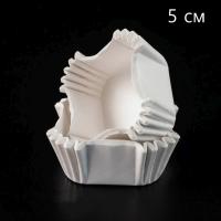 Капсула для конфет квадратная белая 50*50 мм, h 25 мм