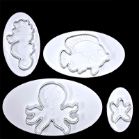 Набор вырубок Морские обитатели 4 шт