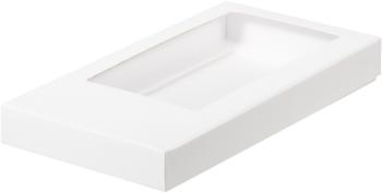 Коробка под дубайский шоколад с окном 155*75*25 мм (белая)