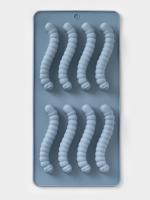 Силиконовая форма для мармелада «Червячки», 20×10×1.5 см