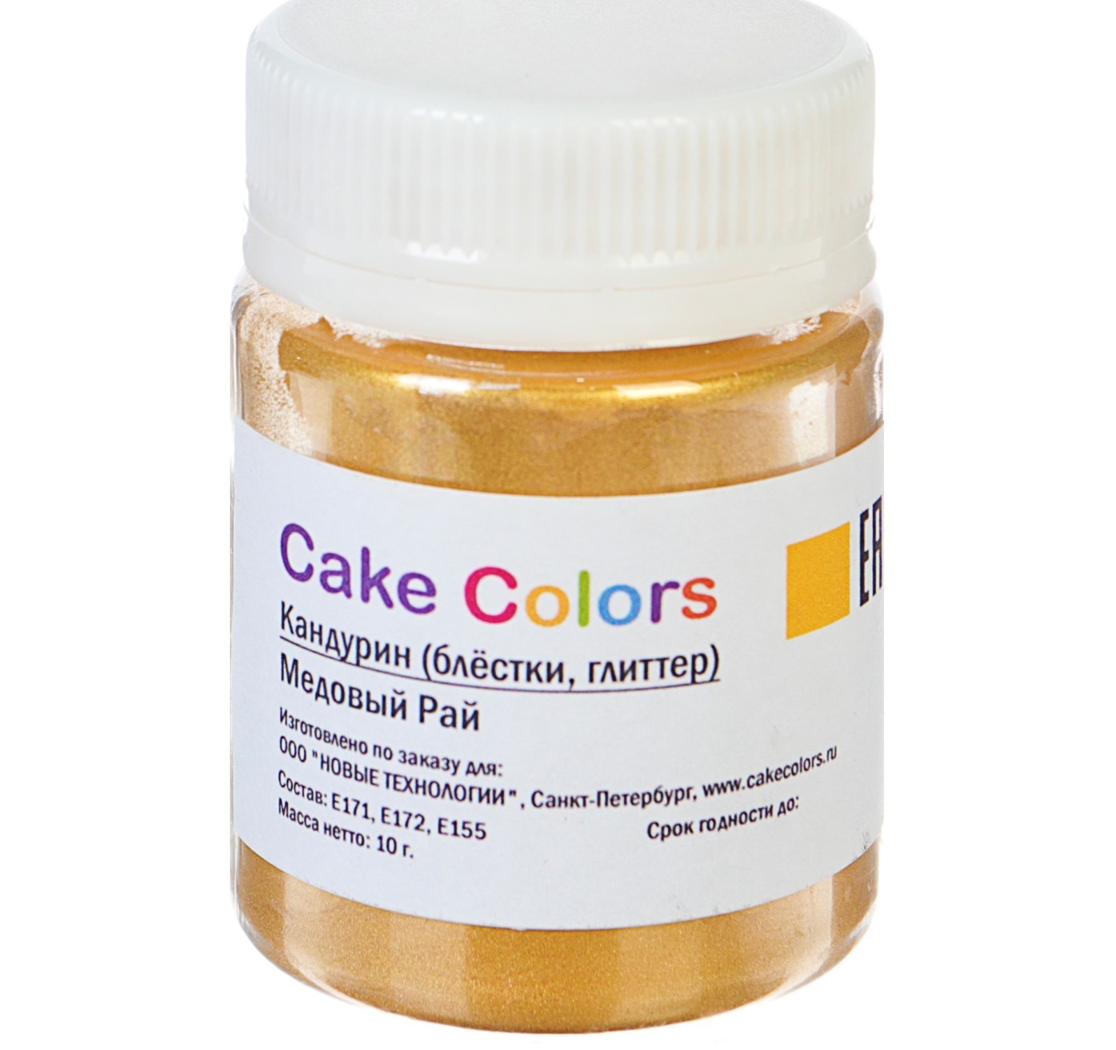 Глиттер Cake Colors, (блёстки, глиттер), 10 г (медовый рай)