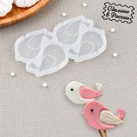 Силиконовая форма для леденцов «Птички», 6×4 см