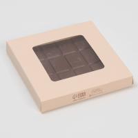 Коробка для шоколада «Ручная работа», с окном, 10.2 х 1.4 х 10.2 см