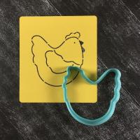 Форма для пряников с трафаретом «Курочка №3» ЧФ.