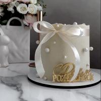 Топпер боковой топпер для торта «С днем рождения №8», золото