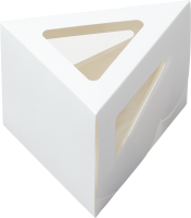 Коробка для кусочка торта 140*140*120*100 мм, белая