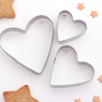 Набор форм для вырезания печенья «Сердечко», 3 шт, 6×6×1,8 см вырубка