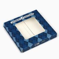 Коробка для шоколада «Мужской», 10.2 х 10.2 х 1.4 см