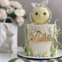 Топпер боковой топпер для торта «С днем рождения №7», золото