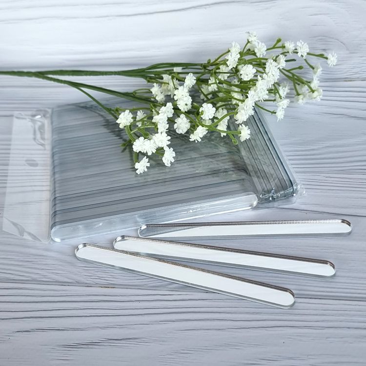 Палочки акриловые для эскимо 11 см, 50 шт (серебряный)