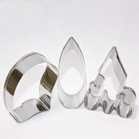 Набор вырубок ОРХИДЕЯ №1, 3 шт, металл L36/44/58 мм