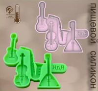 Молд силиконовый Инструменты музыкальные зел.