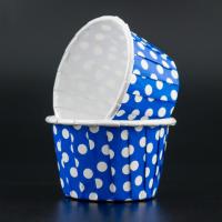 Капсулы МИНИ для маффинов с бортиком Polca Dot Красные в горох 38*30 мм