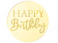 Украшение круглое «Happy Birthday» №2, 10 шт