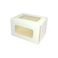Коробка для рулета 200*120*100 мм Белая с окном