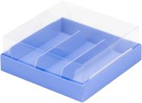 Коробка для эклеров 3 шт с прозрачным куполом 135х130х50 мм, лавандовая РУ.