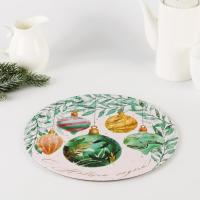 Подложка под торт усиленная «С новым годом», 2 мм