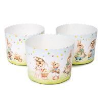 Форма для кулича РЕТРО ЗАЙЦЫ, набор 10 шт