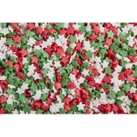 Посыпка Звезды красные, белые,зеленые (мини)