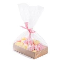 Пакет прозрачный с подложкой-лотком, 170*140 мм, высота 37 см (Крафт)