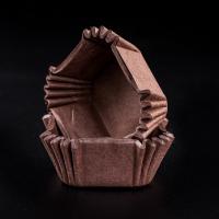 Капсула для конфет коричневая квадратная 35*35 мм, h 20 мм