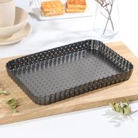 Форма перфорированная для выпечки 31×21×3 см, съёмное дно, антипригарное покрытие