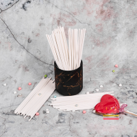 Палочки бумажные для Cake pops и леденцов (белые, 15 см, d - 3 мм) 100 шт