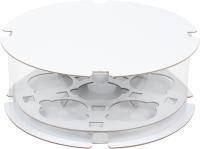 Коробка на 6 капкейка ПРЕМИУМ ТУБУС, d = 240 мм, h = 100 мм, белая РУ.