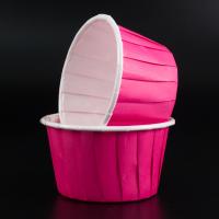 Капсулы для маффинов с бортиком Polca Dot Фуксия 50*40 мм, 25 шт