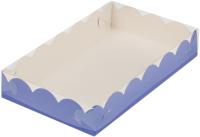 Коробка для печенья 250х150х35 мм, Синяя матовая РУ.