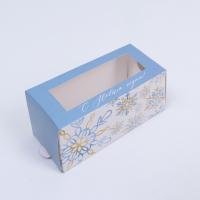 Коробочка для макарун «С новым годом» 12×5.5×5.5 см