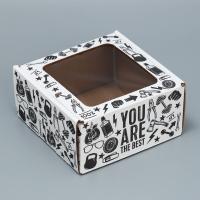 Коробка сборная с окном «You are the best», белый, 16х8х16 см