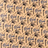 Бумага упаковочная крафтовая «Real man», 50 х 70 см