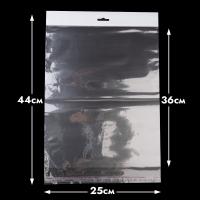 Пакетик (конверт) прозрачный с клейкой полоской и европодвесом 25*36 см