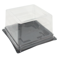 Пластиковая тортовая коробка 138х138х95