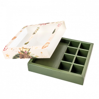 Коробка с обечайкой под шоколадку и 8 конфет 