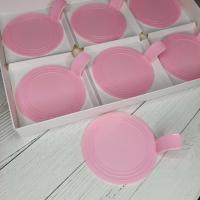 Подложка пластиковая круглая 7,5 см (Розовый)
