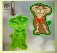 Молд силиконовая Качок зел.