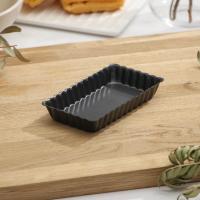 Форма для выпечки «Рифлёный прямоугольник», 12×6,5 см, съёмное дно, антипригарное покрытие