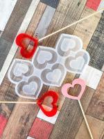 Силиконовая форма для леденцов «Двойное сердце» SM