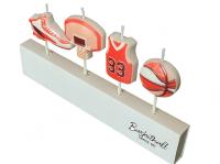 Набор свечей для торта «Баскетбол» 8 см, 4 шт