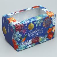 Коробка для 2 капкейков складная с двусторонним нанесением «Волшебных моментов», 16 х 10 х 10 см