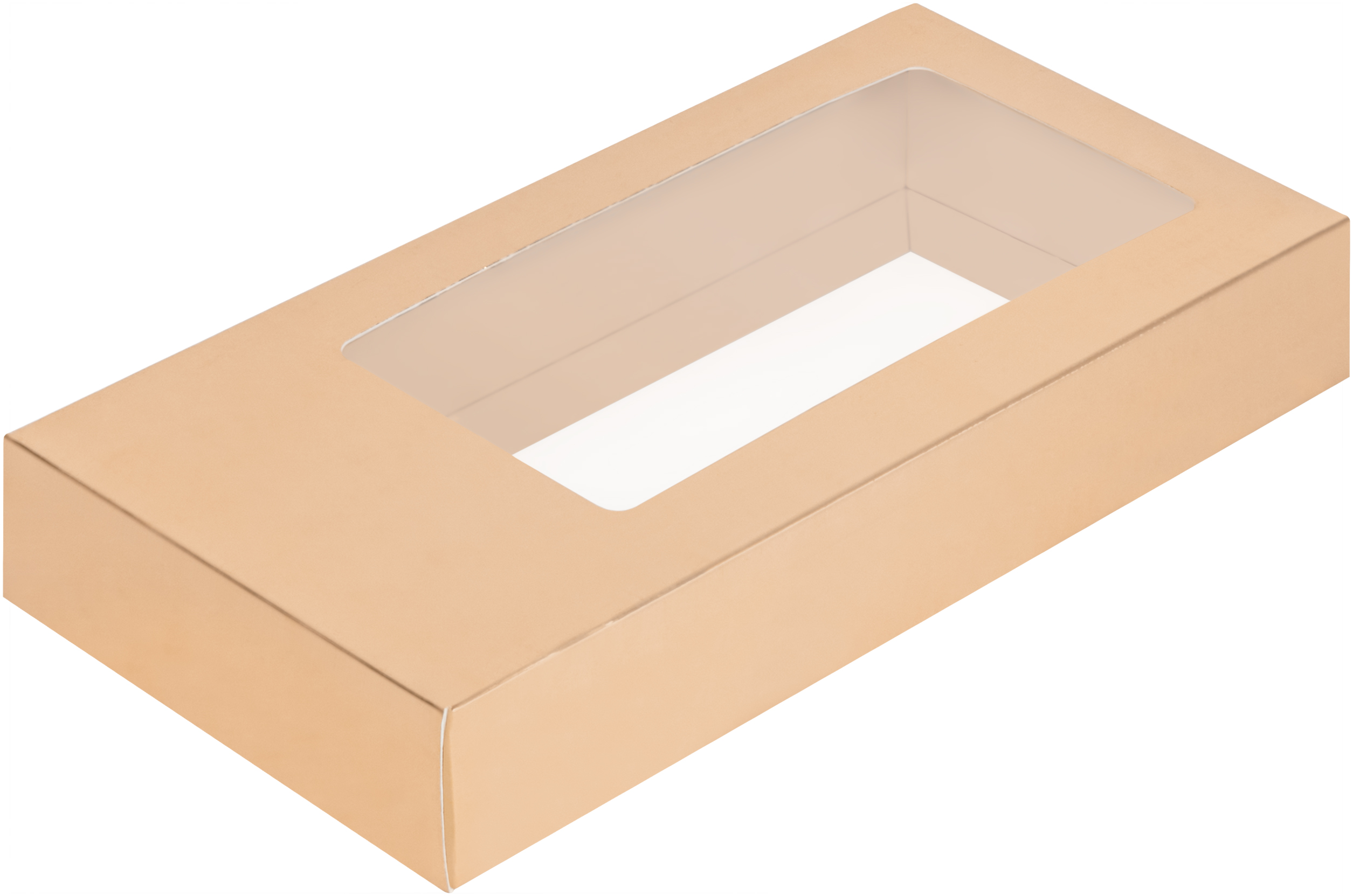 Коробка под дубайский шоколад с окном 180*90*25 мм (золотая)