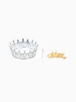 Набор декора для торта: топпер, корона, свеча