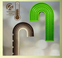 Молд силиконовый Радуга 5 зел.