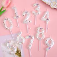 Свеча для торта «Воздушный шар» (белая с рисунками)