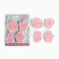 Набор форм для печенья «В зимнем лесу», пластик, 4 шт