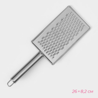 Терка металлическая мелкая «Металлик», 14×8 см