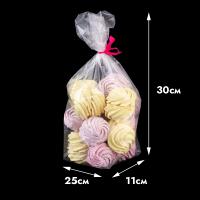 Пакет прозрачный с квадратным дном, 25*11 см, высота 30 см